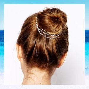 Pearl Layered Chain Hair Pins